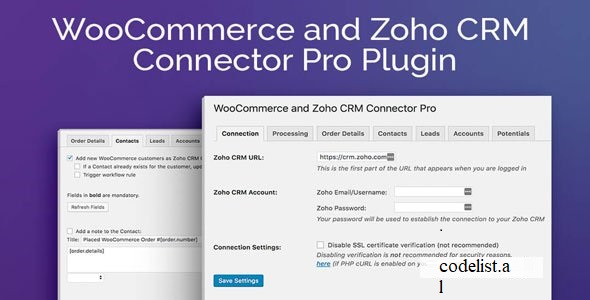 Zoho CRM Connector Pro for WooCommerce 2.1.11